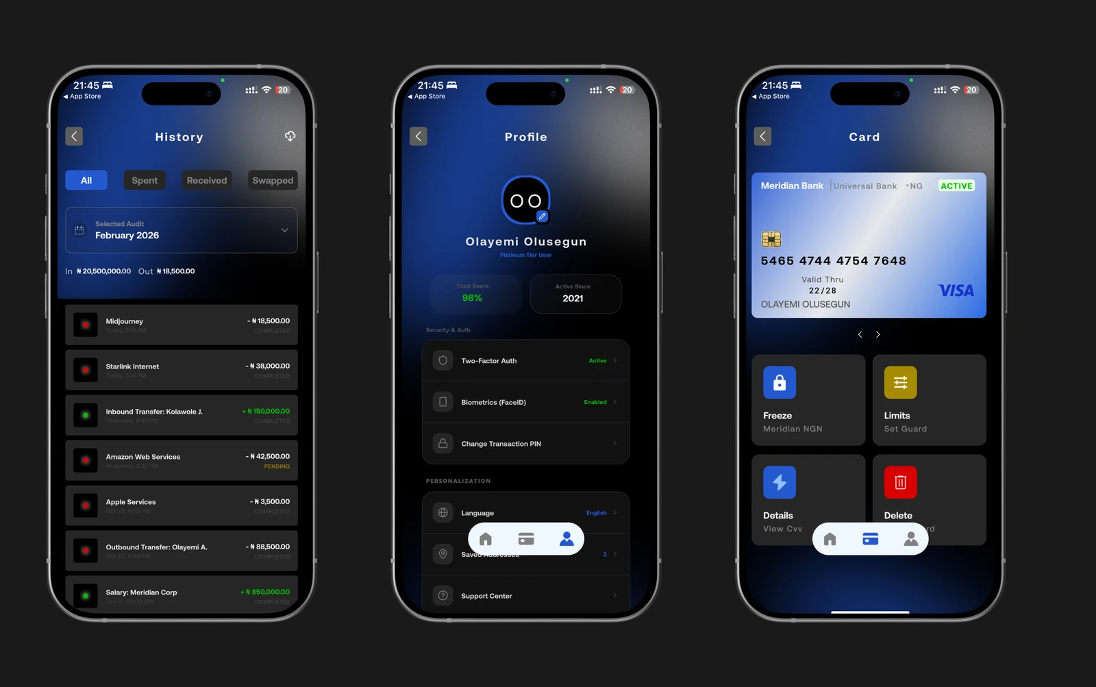 Meridian App Send Money