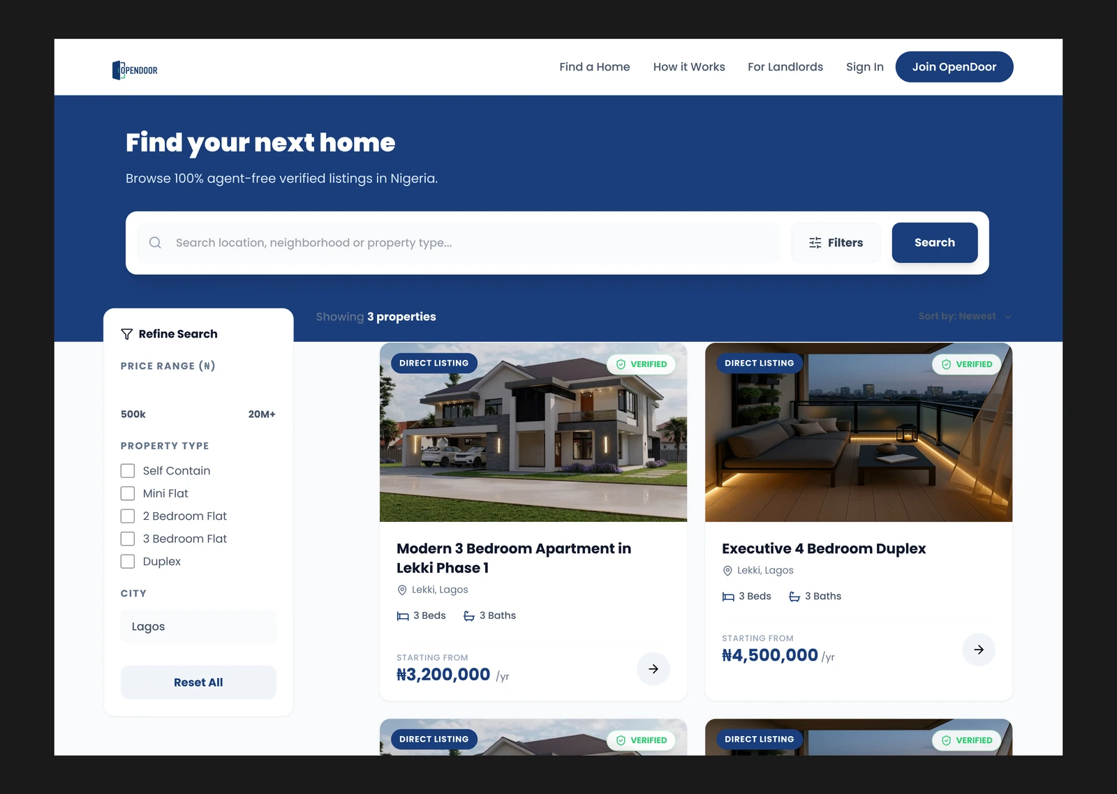 OpenDoor Listings